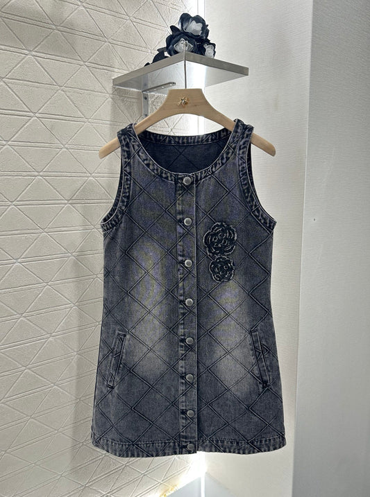 C*♥2025 new product Denim vest skirt