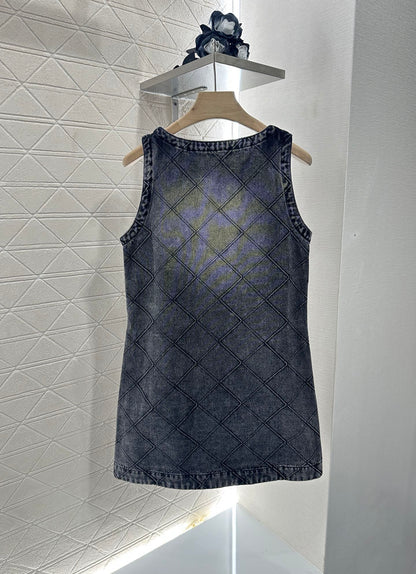 C*♥2025 new product Denim vest skirt