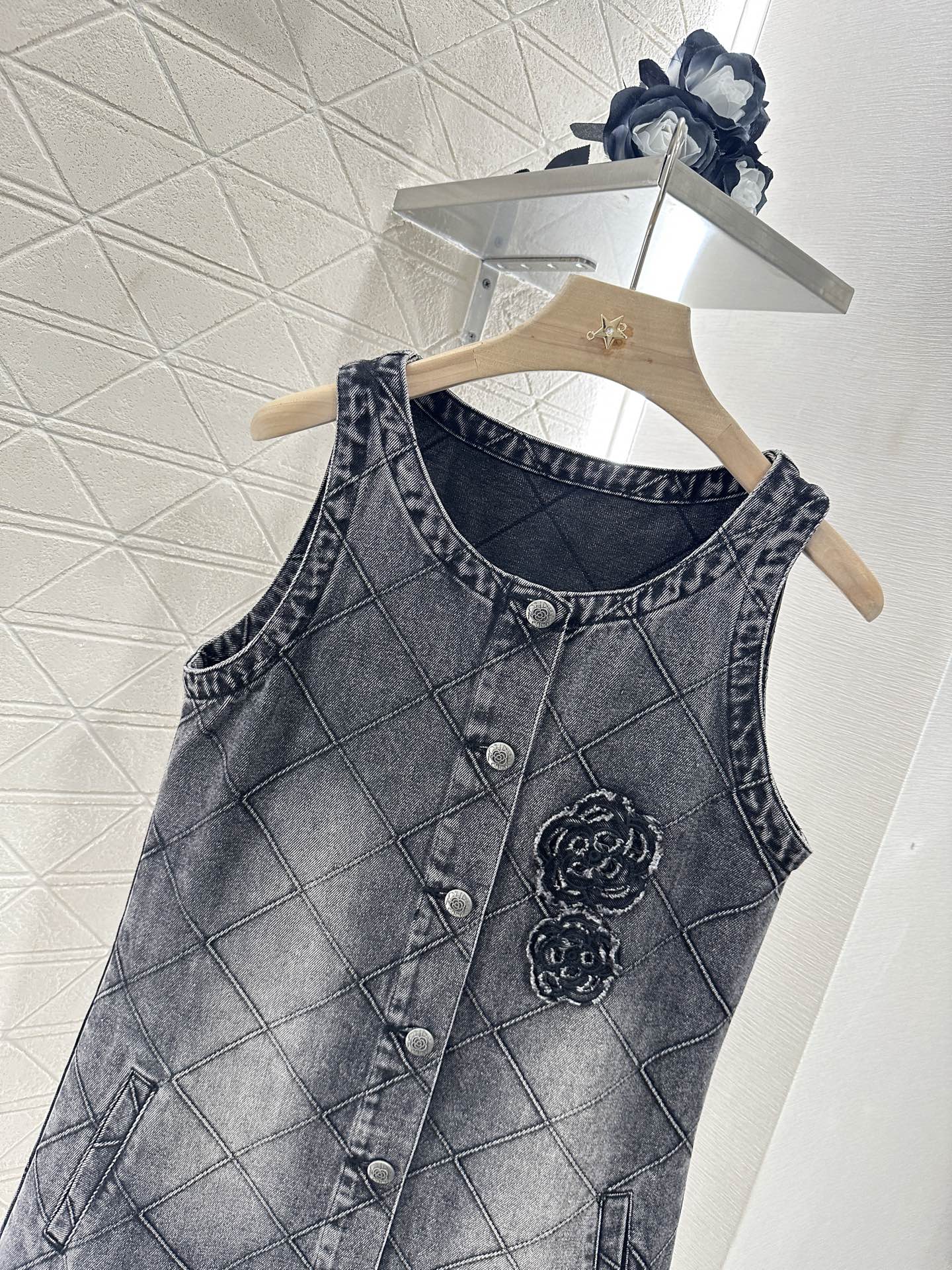 C*♥2025 new product Denim vest skirt