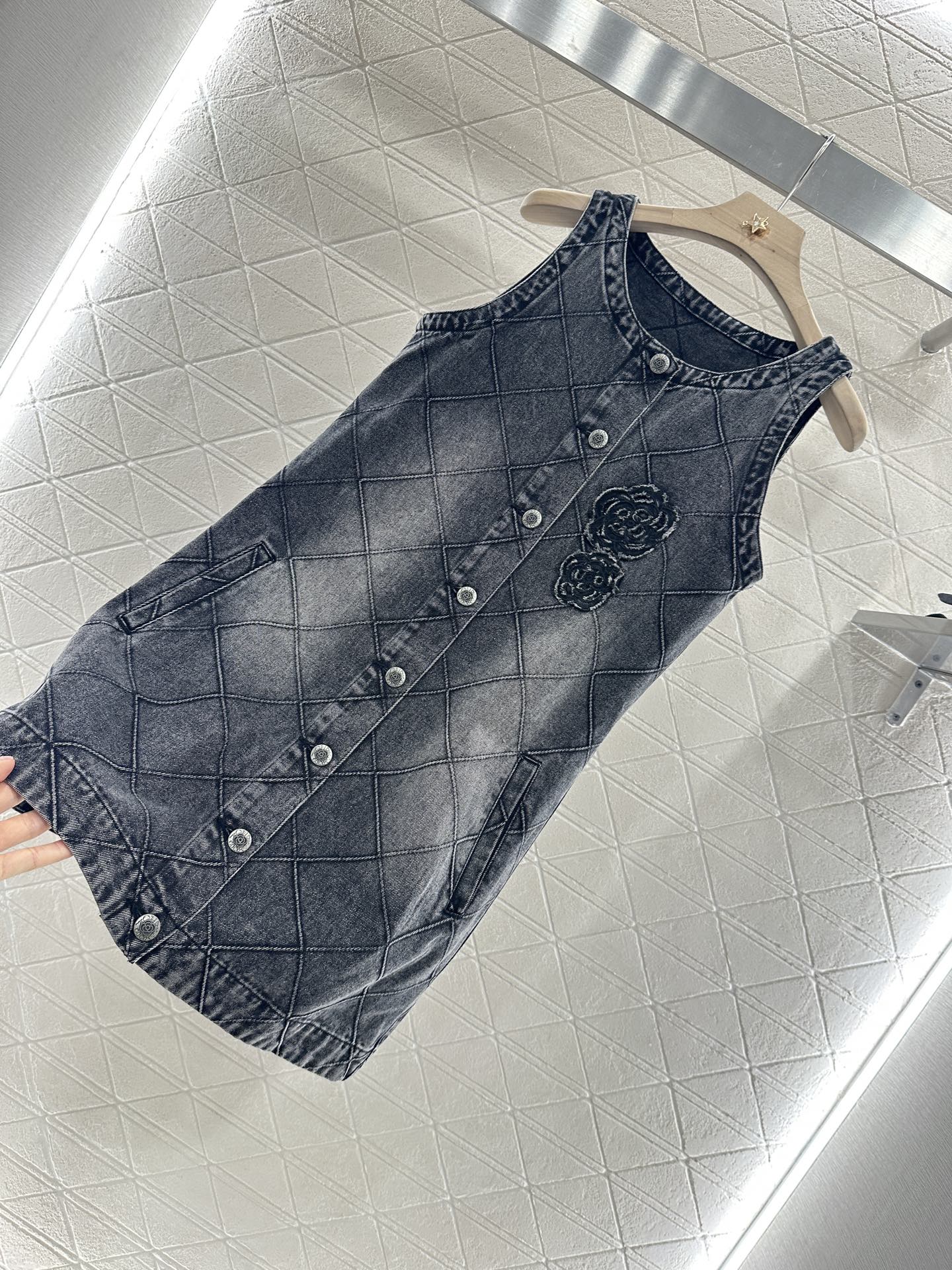 C*♥2025 new product Denim vest skirt