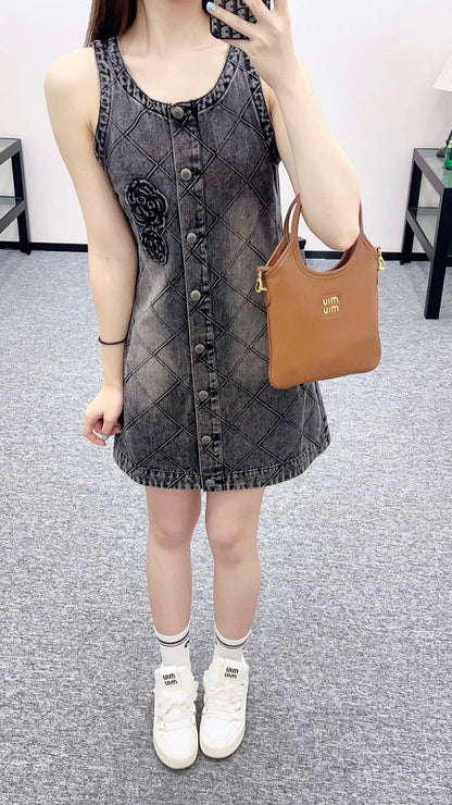 C*♥2025 new product Denim vest skirt