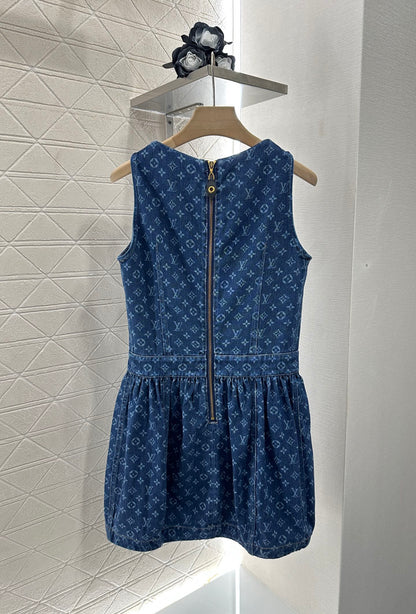 Louis *♥2025 new product Denim vest skirt