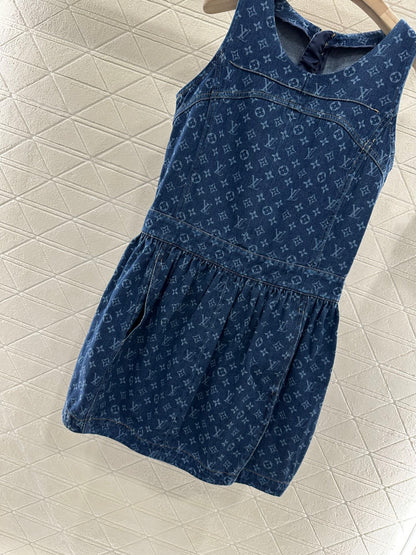 Louis *♥2025 new product Denim vest skirt