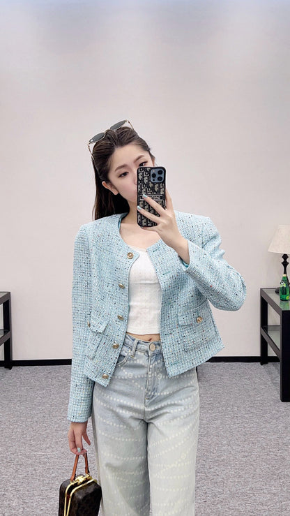 C*♥2025 new product Spun colored coat