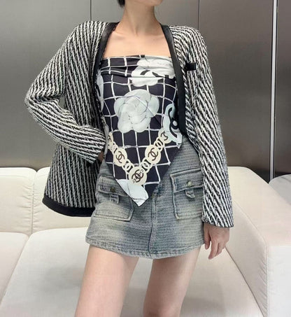 C* New Arrival Silk Scarf Top