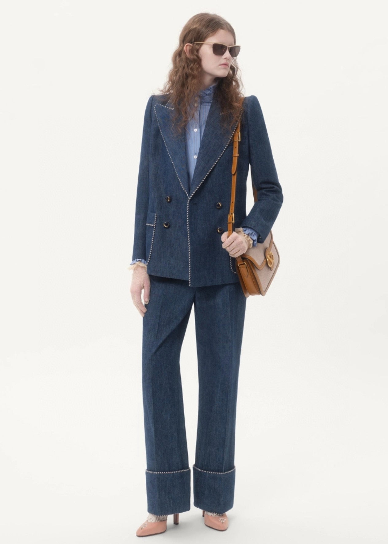 V*♥2025 new products Denim suit and trousers set