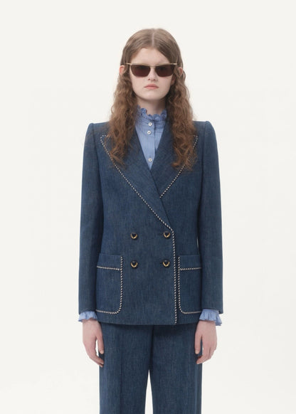 V*♥2025 new products Denim suit and trousers set