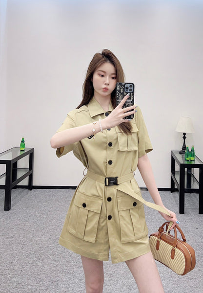 P*♥2025 new products Belt dress
