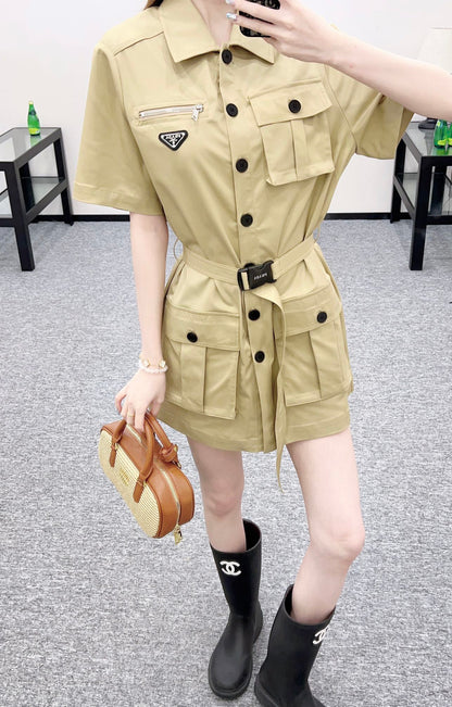 P*♥2025 new products Belt dress