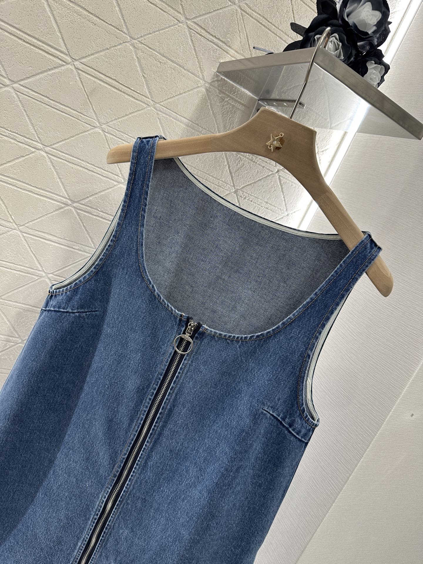 P*♥2025 new product Denim vest skirt
