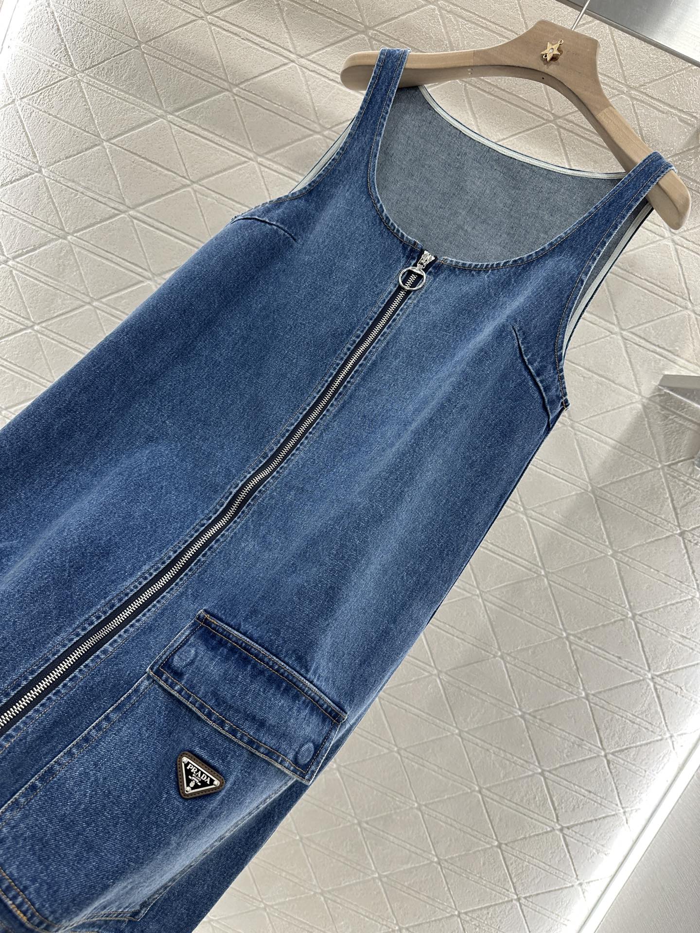 P*♥2025 new product Denim vest skirt