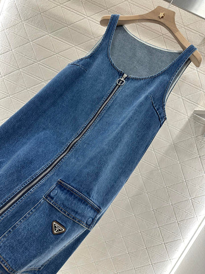P*♥2025 new product Denim vest skirt