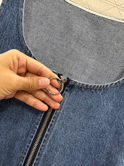 P*♥2025 new product Denim vest skirt