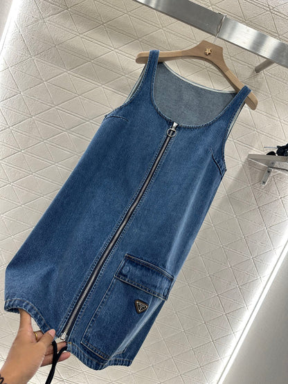 P*♥2025 new product Denim vest skirt