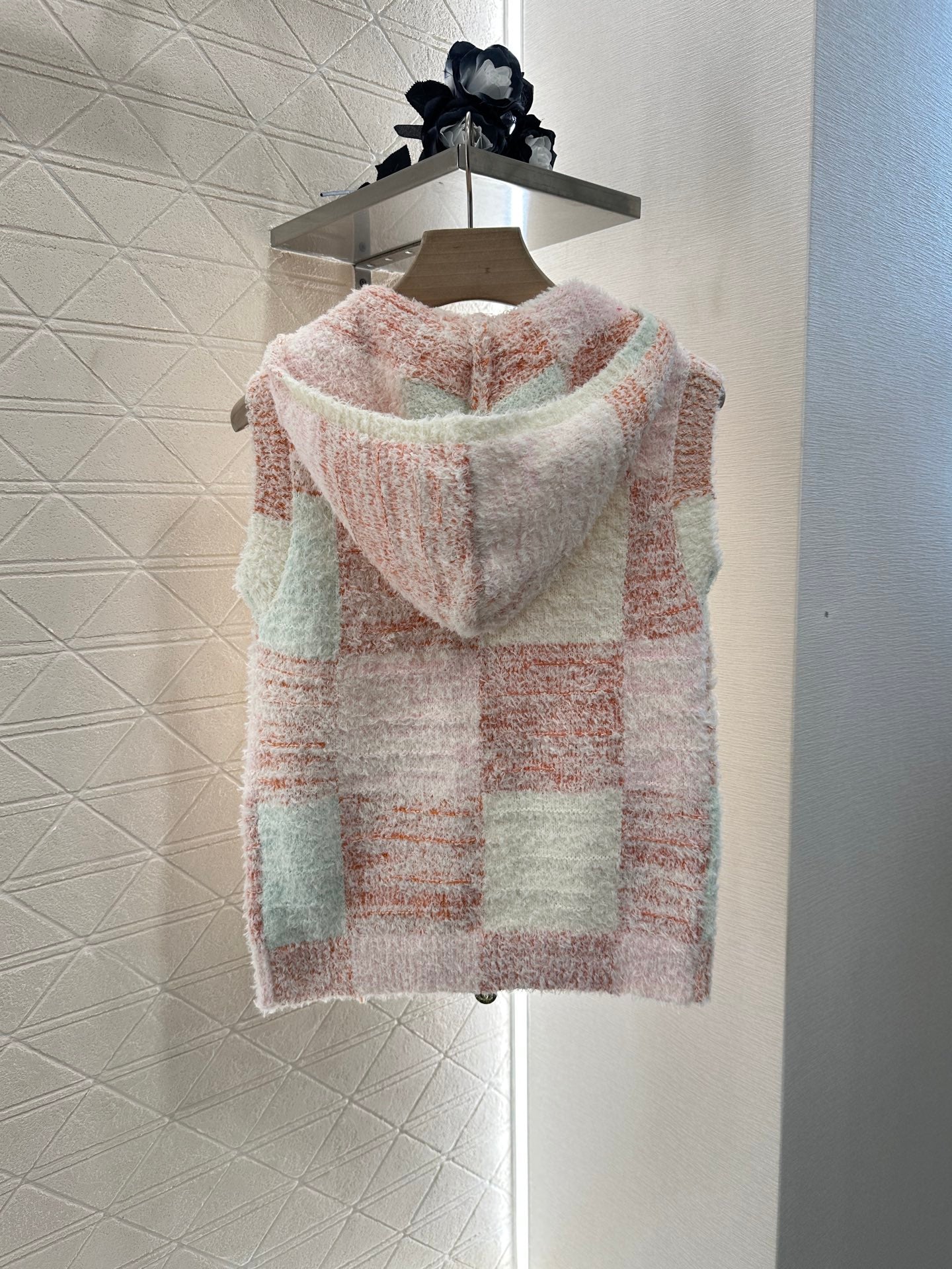 C*♥2025 new product Hooded knitted vest