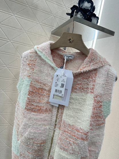 C*♥2025 new product Hooded knitted vest