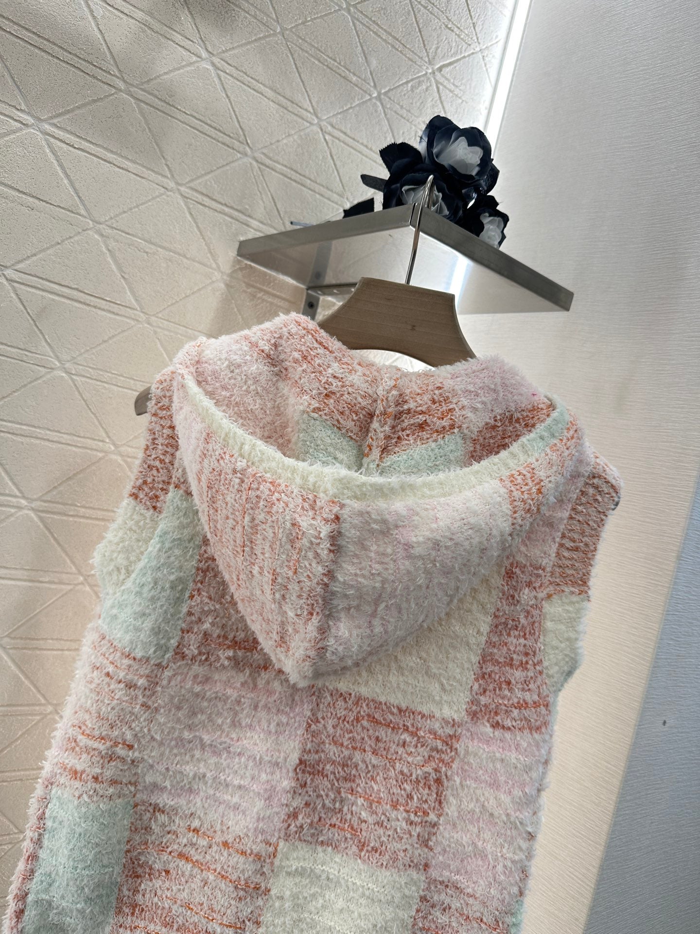 C*♥2025 new product Hooded knitted vest