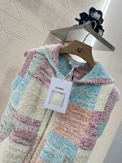 C*♥2025 new product Hooded knitted vest