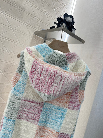 C*♥2025 new product Hooded knitted vest