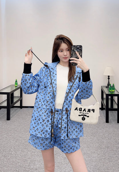 Louis *♥New Arrival Hooded Jacket and Shorts Set