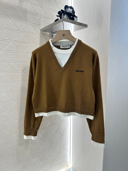 Mi*mi*♥2025 new product Knitted long-sleeved sweater