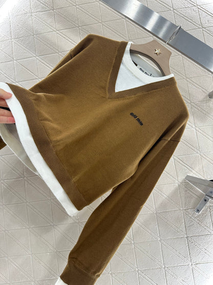 Mi*mi*♥2025 new product Knitted long-sleeved sweater
