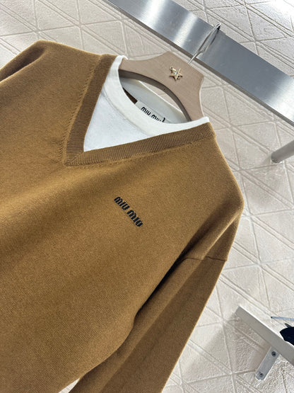 Mi*mi*♥2025 new product Knitted long-sleeved sweater