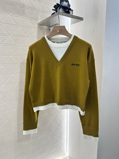 Mi*mi*♥2025 new product Knitted long-sleeved sweater