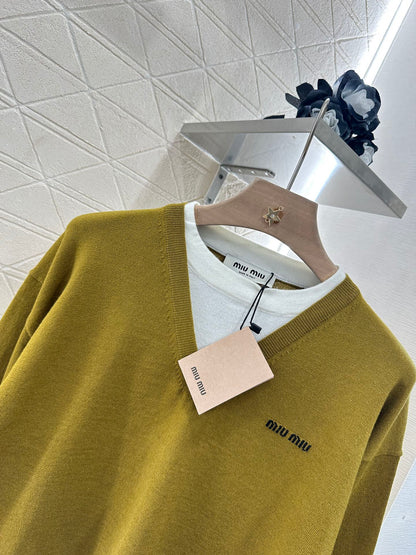Mi*mi*♥2025 new product Knitted long-sleeved sweater