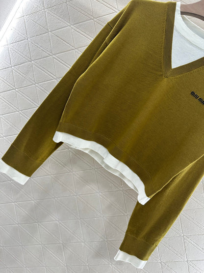 Mi*mi*♥2025 new product Knitted long-sleeved sweater