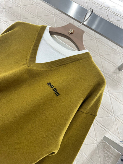 Mi*mi*♥2025 new product Knitted long-sleeved sweater