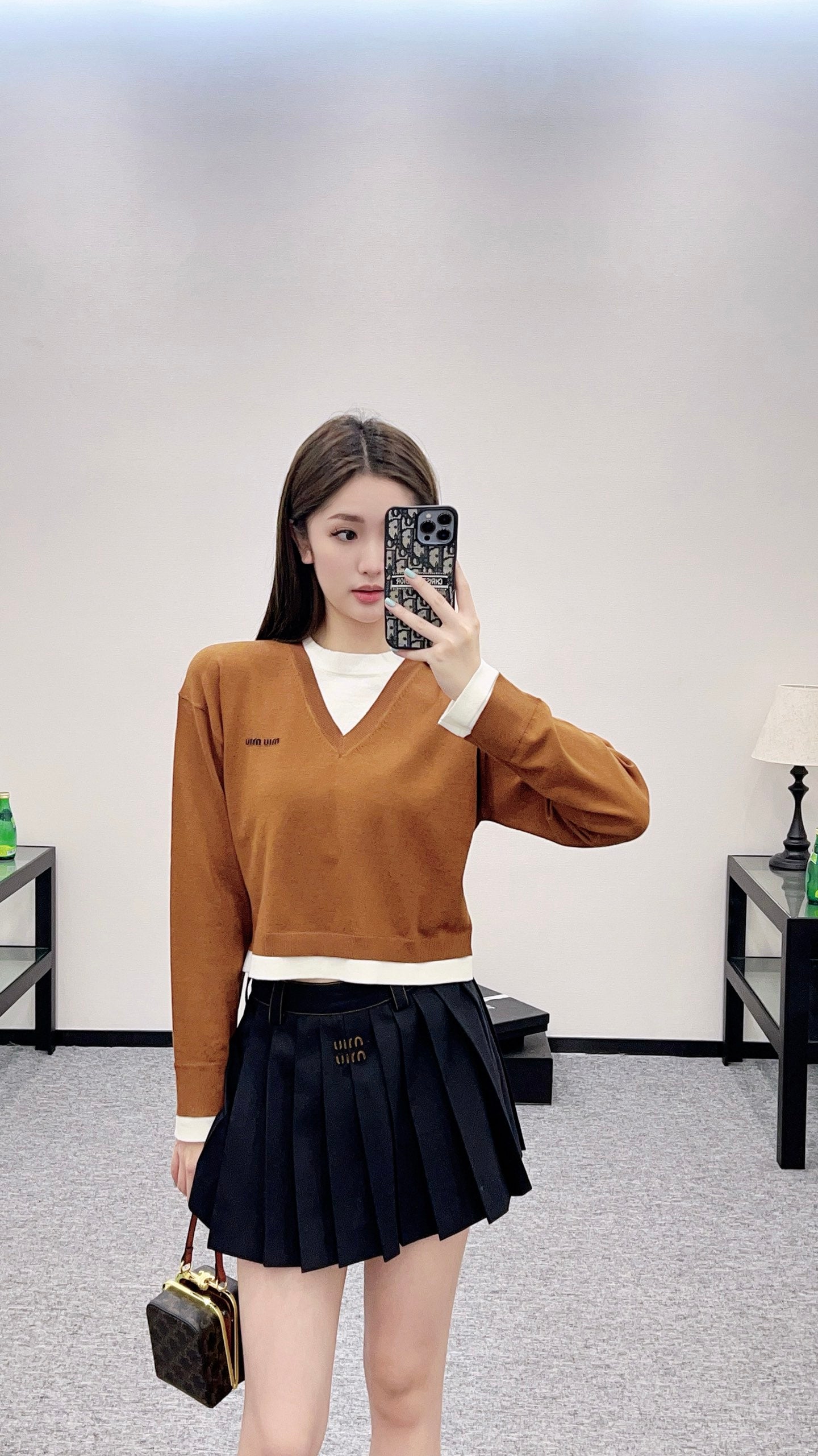 Mi*mi*♥2025 new product Knitted long-sleeved sweater