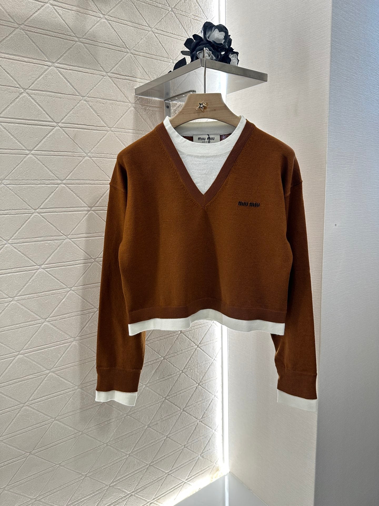 Mi*mi*♥2025 new product Knitted long-sleeved sweater