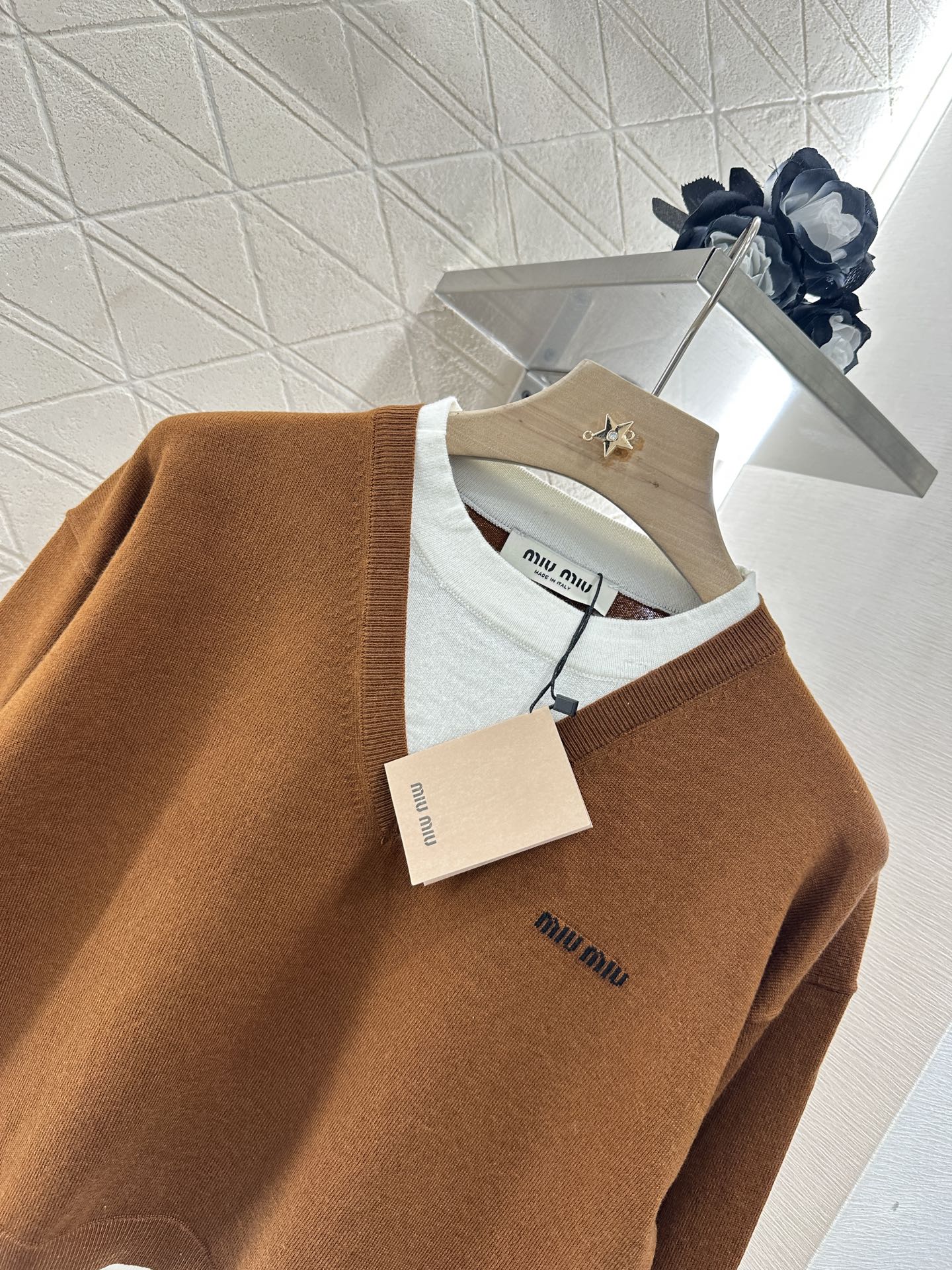 Mi*mi*♥2025 new product Knitted long-sleeved sweater