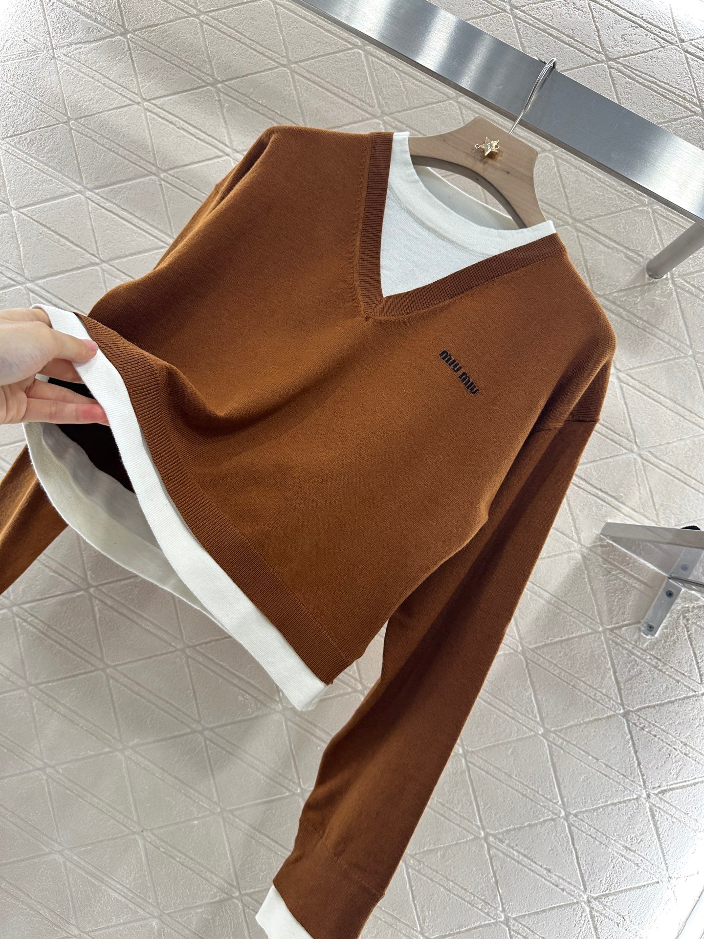 Mi*mi*♥2025 new product Knitted long-sleeved sweater