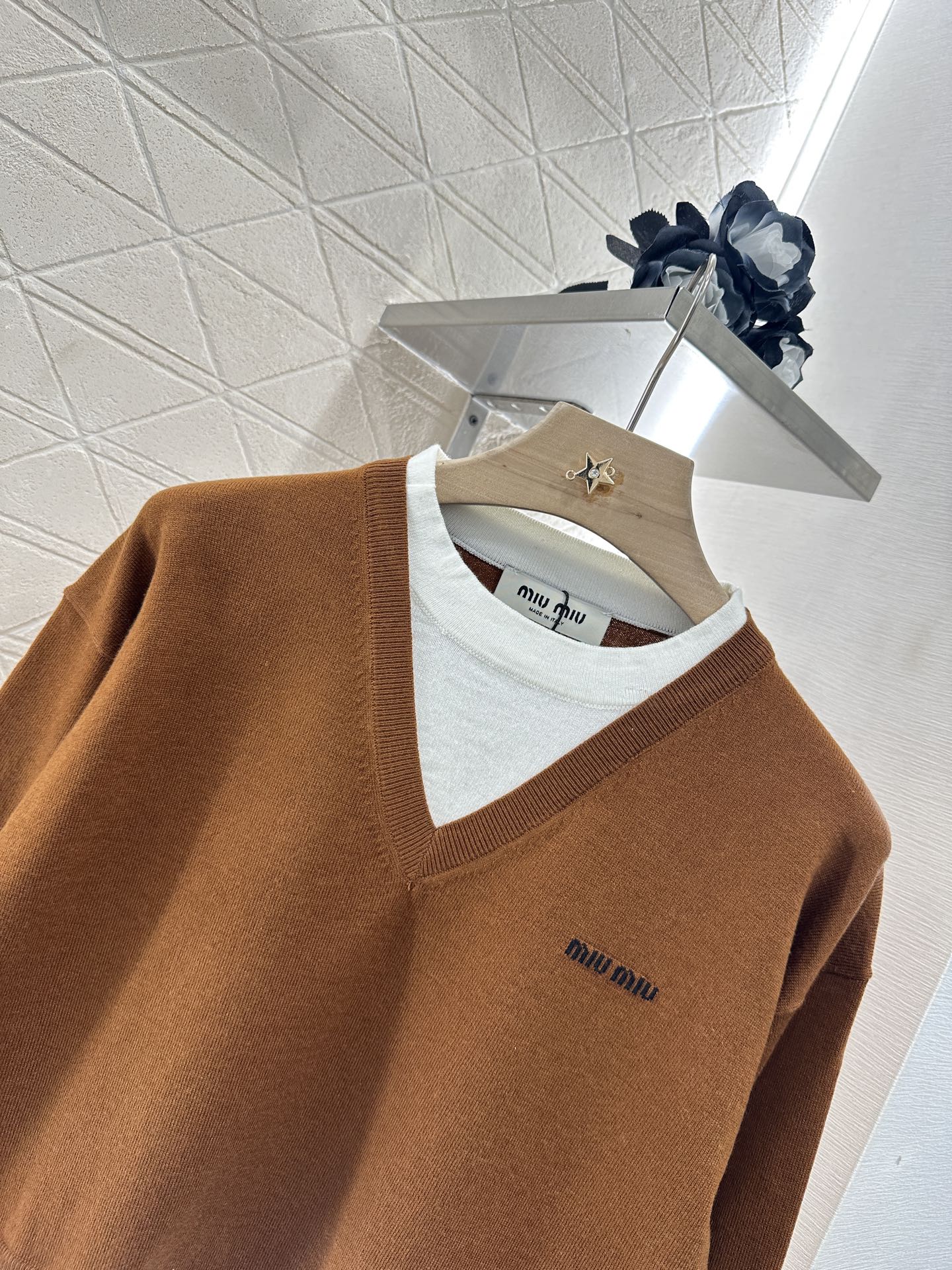 Mi*mi*♥2025 new product Knitted long-sleeved sweater