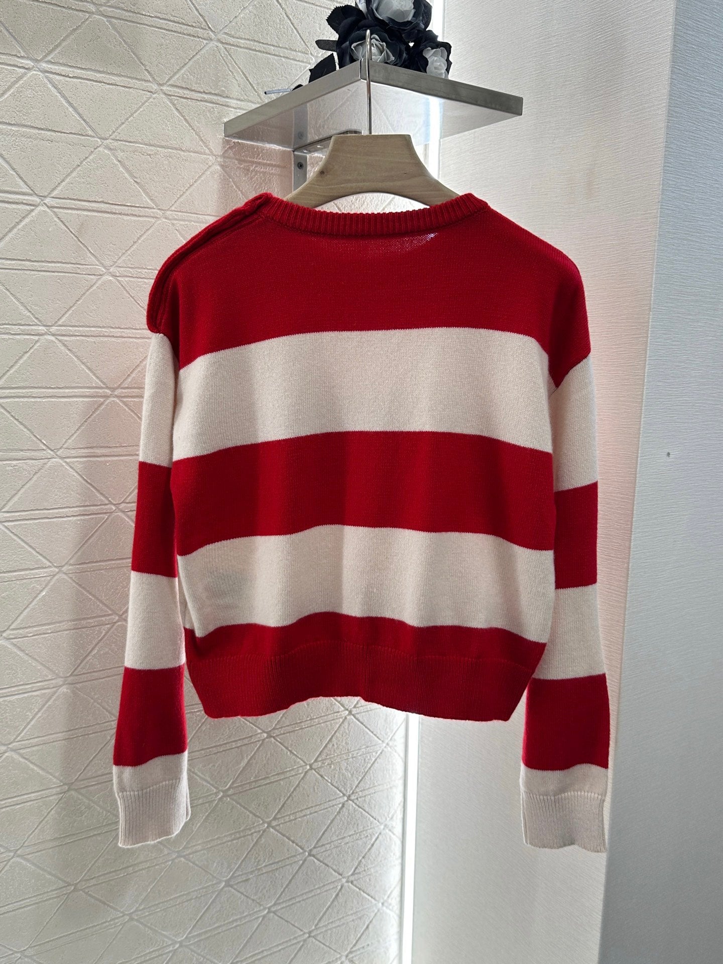 Mi*mi*♥ new product Striped crew neck sweater