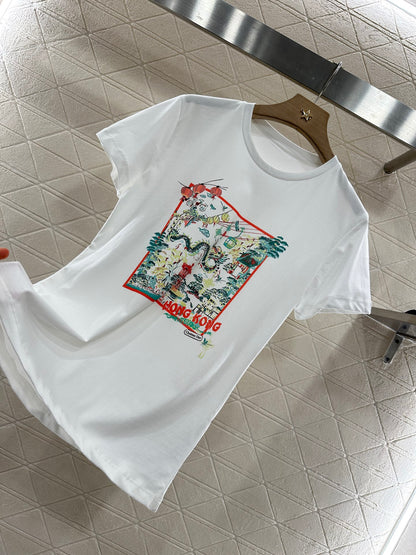 D*♥2025 new product Round neck printed T-shirt