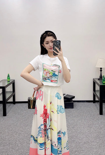 D*♥2025 new product Round neck printed T-shirt