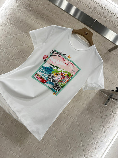 D*♥2025 new product Round neck printed T-shirt