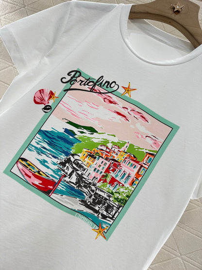 D*♥2025 new product Round neck printed T-shirt