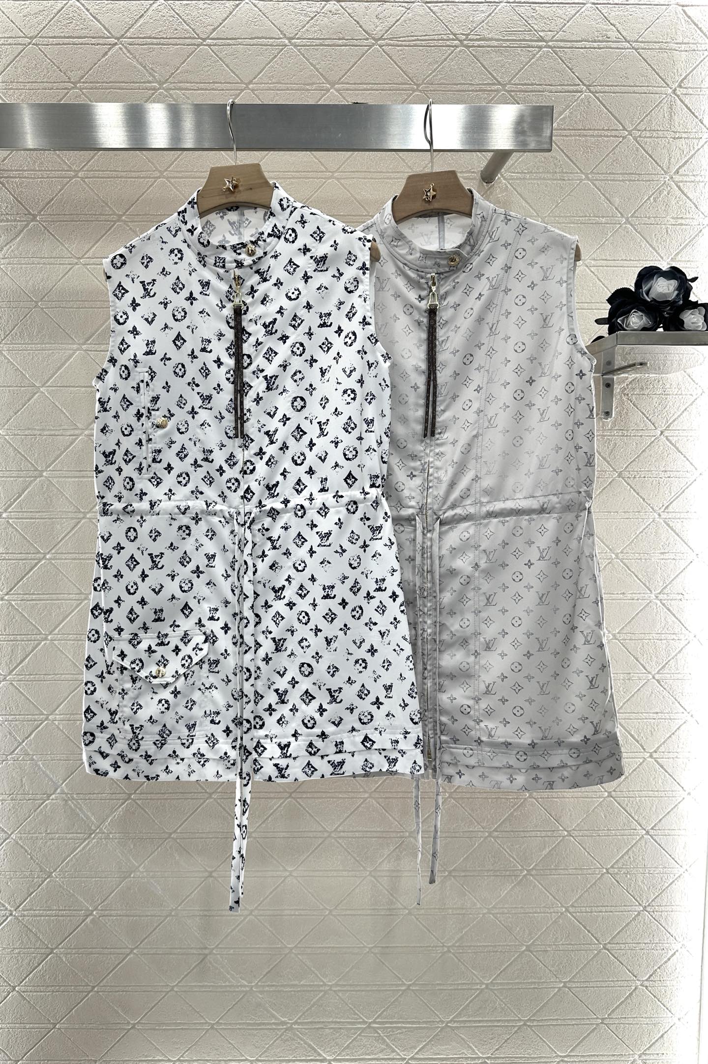 Louis *♥New Arrival Zippered Printed Vest Dress