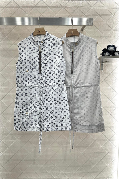 Louis *♥New Arrival Zippered Printed Vest Dress