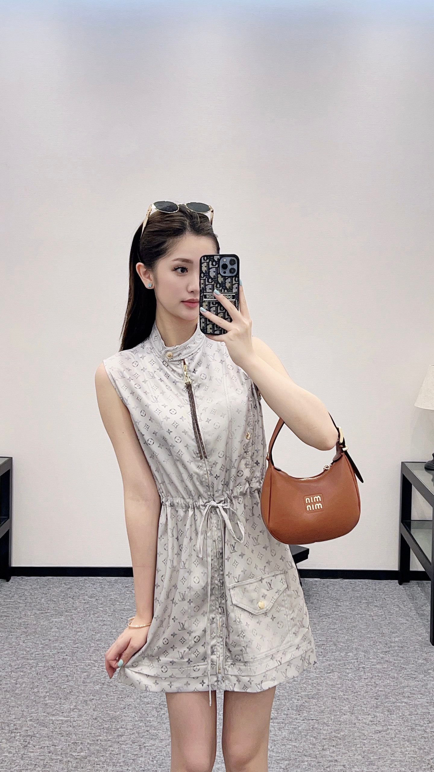 Louis *♥New Arrival Zippered Printed Vest Dress