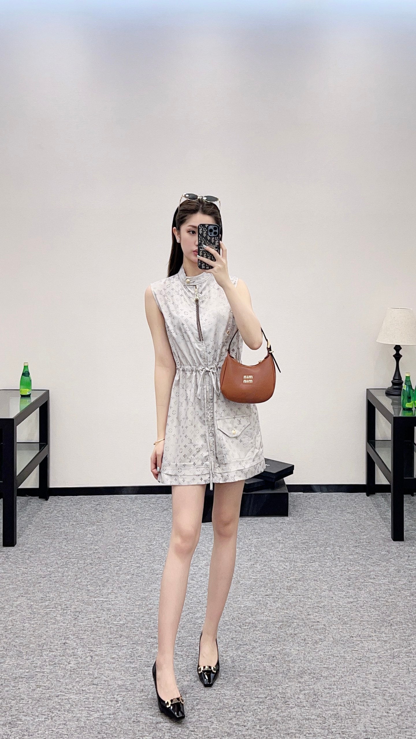 Louis *♥New Arrival Zippered Printed Vest Dress