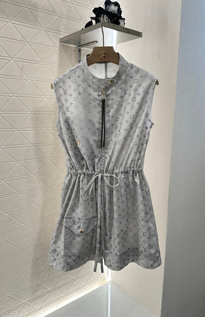 Louis *♥New Arrival Zippered Printed Vest Dress