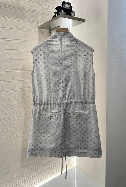 Louis *♥New Arrival Zippered Printed Vest Dress