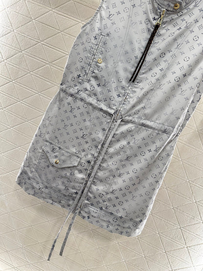 Louis *♥New Arrival Zippered Printed Vest Dress