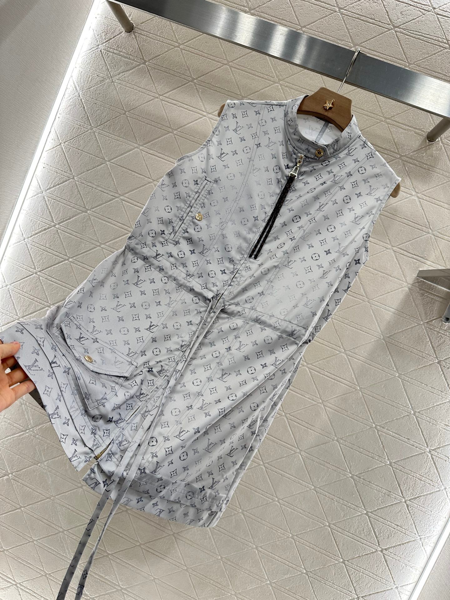Louis *♥New Arrival Zippered Printed Vest Dress