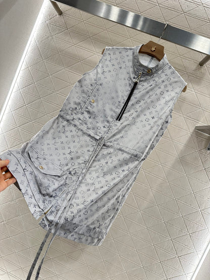 Louis *♥New Arrival Zippered Printed Vest Dress